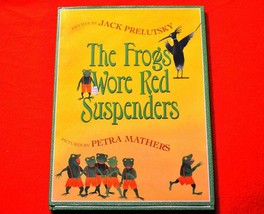 The Frogs Wore Red Suspenders Jack Prelutsky Petra Mathers Hardcover Story Book - £5.48 GBP