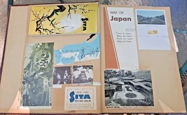 Japanese Travel scrapbook Album Made up Advertising Postcards Brochures ... - £110.31 GBP