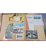 Japanese Travel scrapbook Album Made up Advertising Postcards Brochures ... - £112.10 GBP