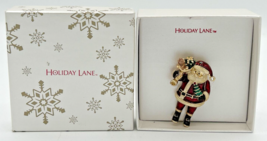 Holiday Lane Santa Claus Christmas Pin Brooch New in Box SKU U183 - £13.38 GBP