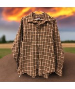 Patagonia Organic Cotton Long Sleeve Button Down Shirt Men&#39;s M Brown Plaid - $601.82 MXN