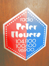 Vintage Radio Peter Flowers 104.800 100.600 96.900 Peterflowers Sticker Stick... - £10.76 GBP