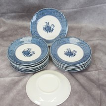 Royal Currier and Ives Saucers 6.125&quot; Lot of 15 - £25.54 GBP