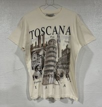 Toscana Italia Vintage T Shirt Mens Size Medium Italy Pisa Siena Firenze - $41.67