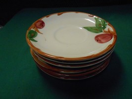 Great FRANCISCAN &quot;Apple&quot; Set of 6 SAUCERS...........FREE POSTAGE USA - £10.64 GBP
