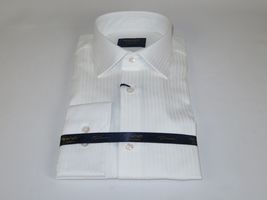 Men 100% Cotton Shirt Manschett Quesste Turkey Slim Fit 6047-01 White Fancy image 5