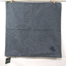 Ralph Lauren Embroidered LRL Navy Blue 22-inch Square Pillow Cover - $82.00
