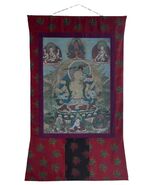 VINTAGE PANCHA- FIVE  MANJUSHRI/ MANJUSHREE  ORIGINAL TIBETAN THANGKA PA... - €428,33 EUR
