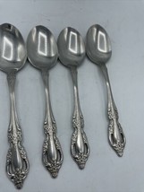 Oneida RAPHAEL Stainless Distinction Deluxe Glossy Silverware Lot 4 Soup Spoons  - £19.77 GBP
