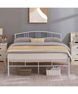 White Metal Queen Platform Bed Frame With Arched Headboard - $3,314.78 MXN