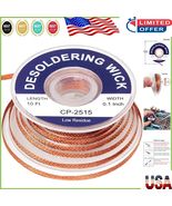 Premium 10ft Copper Solder Braid Wick – Essential Tool for Soldering Errors - $262.96 MXN