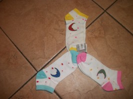 socks 3 pair stars and moons size 9-11 nwt kenneth jones - $15.05 CAD