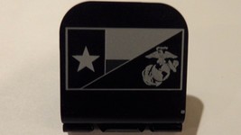 Texas Flag With USMC EGA Logo Laser Etched Aluminum Hat Clip Brim-it - £9.58 GBP