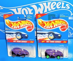 Hot Wheels 1995 Lot of 2 Hot Hubs Series Vampyra Purple w/ Green HHs &amp; WSPs - £4.69 GBP