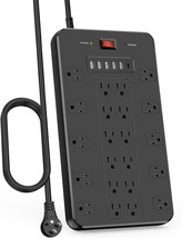 Surge Protector Power Strip 22 AC Multiple Outlets with 6 USB 1 USB C 6.... - $65.16