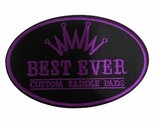 Black Purple Best Ever Saddle Pads Rodeo Embroidered Self Stick On Spons... - $13.20
