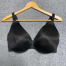 Cacique Lightly Lined Full Coverage Push Up Bra Black Padded Underwire 38DDD - £14.17 GBP