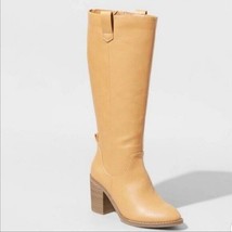 Universal Thread Davina Heeled Faux Leather Riding Boot Tan New With Tag... - £20.17 GBP