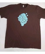 American Apparel Brown Graphic T Shirt Mens Sz XL Thought Bubble Mankind... - £14.63 GBP