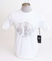 19V69 Italia White Short Sleeve Silver Sequin Graphic Tee T Shirt Men&#39;s NWT - $54.99