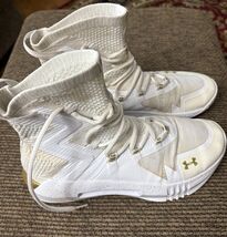 Under Armour Highlight Ace 2.0 White Metallic Gold Volleyball Shoes Size... - €29,01 EUR