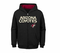 Outerstuff NHL Boys Stated Full Zip Hoodie Hoody Black Arizona Coyotes L... - $24.74