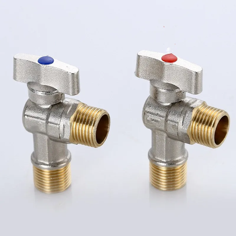 House Home Hot and Cold Water Control Valve BrA Flow Angle Valve Three-way Filli - £29.02 GBP