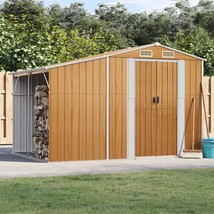  Garden Shed Light brown Galvanized steel, Polypropylene Large - $18,079.03 MXN
