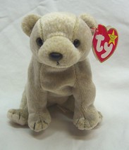 VINTAGE TY 1999 Beanie Baby ALMOND THE BEAR 5&quot; Bean Bag STUFFED ANIMAL T... - $14.85