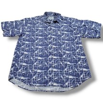 Columbia Shirt Size XL Hawaiian Style Shirt Button Up Shirt Fish All Ove... - $36.54