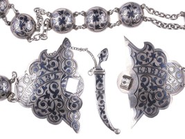 Antique Russian 84 silver belt - £510.42 GBP