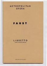 Faust Metropolitan Opera Libretto Charles Gounod - £14.01 GBP