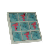 Scratch &amp; Dent Tropical Flamingo and Palm Tree Tic Tac Toe Game Board - £23.73 GBP