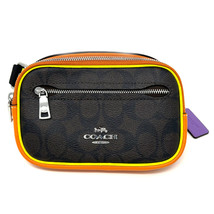 NWT Coach Mini Belt Bag In Colorblock Signature Canvas in Brown Iris Multi - £133.74 GBP