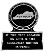 Kentucky 1861 State Marker, Ky 1861 State Plaque, Metal Plaque, Hand Pai... - £23.45 GBP