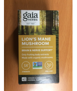 Gaia Herbs LION&#39;S MANE MUSHROOM  40 v caps - Brain &amp; Nerve Support - Exp... - £15.60 GBP
