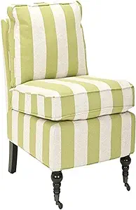 Safavieh Mercer Collection Ally Green and White Striped Club Chair - $582.99