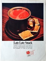 Campbells Tomato Soup Late night cracker snack peanut butter - 1965 VTG ... - $10.93