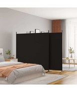  4-Panel Room Divider Black 274.8&quot;x70.9&quot; Fabric - $243.43 CAD