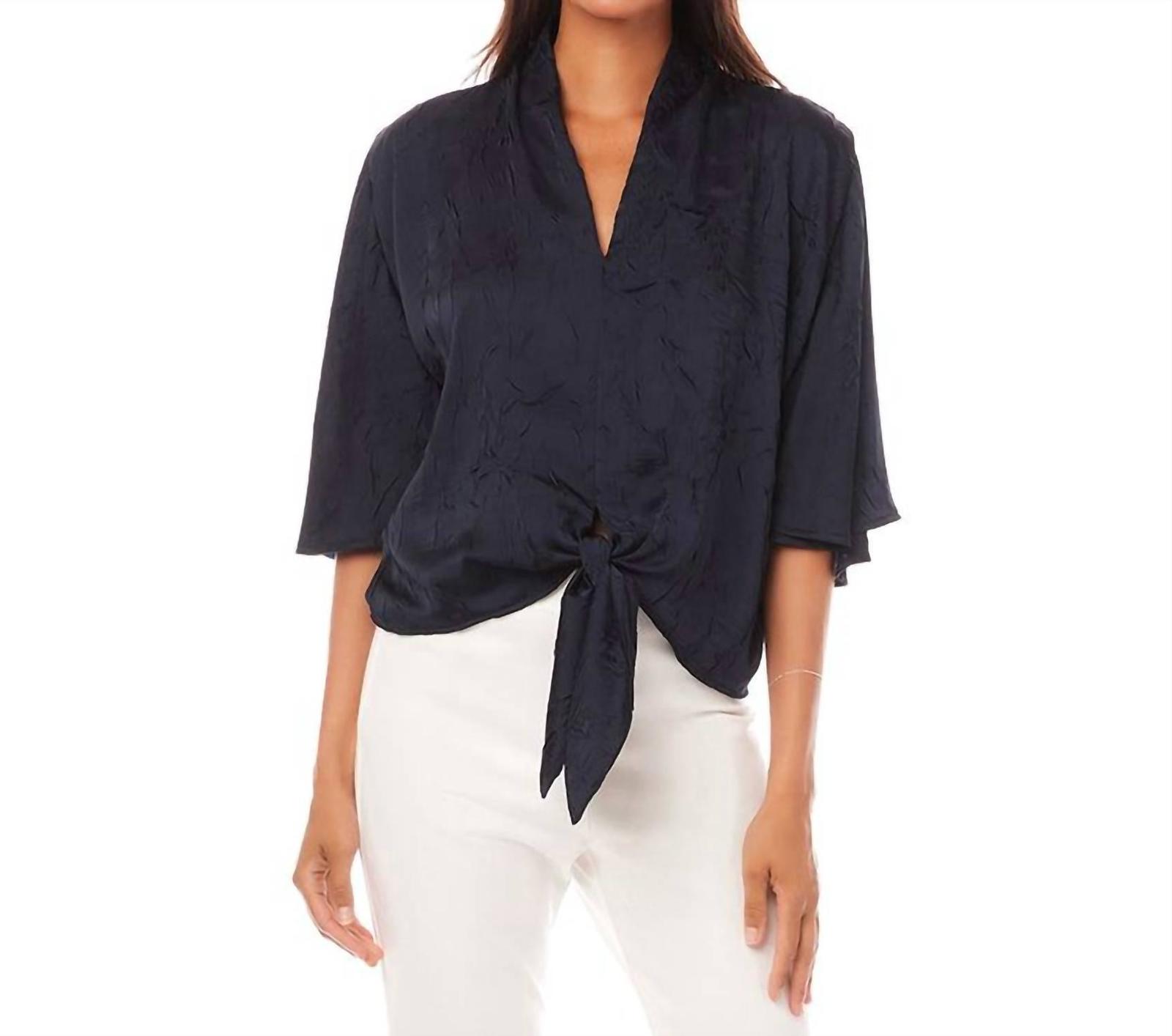 Karen Kane Flare Sleeve Tie Front Top Size S - $90.09