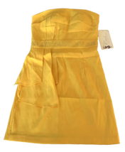 Ceci Fashion Dress Strapless Mini Sequins Bright Yellow Prom Party/Cockt... - £26.83 GBP