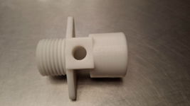 Water (White) Inlet Valve Nipple Wascomat, P/N: 438005604, 005604, 00560... - $5.28