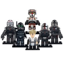 6Pcs Star Wars The Bad Batch Hunter Wrecker Omega Imperial Crosshair Minifigures - $21.94 CAD