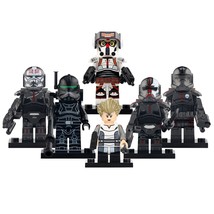 6Pcs Star Wars The Bad Batch Hunter Wrecker Omega Imperial Crosshair Minifigures - £12.52 GBP