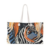 Personalised/Non-Personalised Weekender Bag, Wild Animals, Abstract Zebras, awd- - £38.99 GBP
