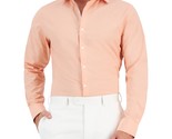 Bar III Men&#39;s Slim Fit Chambray Dress Shirt  Apricot-Medium 15-15.5 - £18.08 GBP