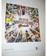 Super Smash Bros. Brawl Poster # 1 Nintendo Wii Mario Yoshi Metroid Luig... - £39.17 GBP