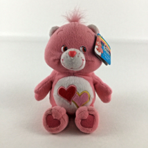 Care Bears Love A Lot Bear 8&quot; Plush Bean Bag Stuffed Toy Vintage 2004 wi... - £23.33 GBP