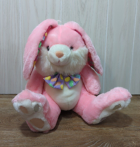 Kids of American Pink Plush bunny rabbit jellybean ears bow pastel foot ... - £35.60 GBP
