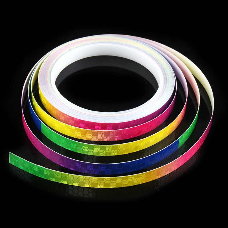 Sporting 1cm Bike Wheels Reflective Stickers Cycling Fluorescent Reflect Strip A - £18.44 GBP